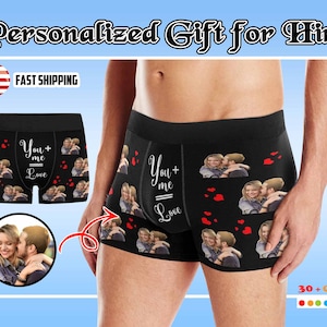 Cuecas Boxer Face Personalizadas, Cuecas Face on, Cuecas Personalizadas com Foto, Cuecas Personalizadas com Texto para Ele, Presente de Dia dos Namorados para Marido