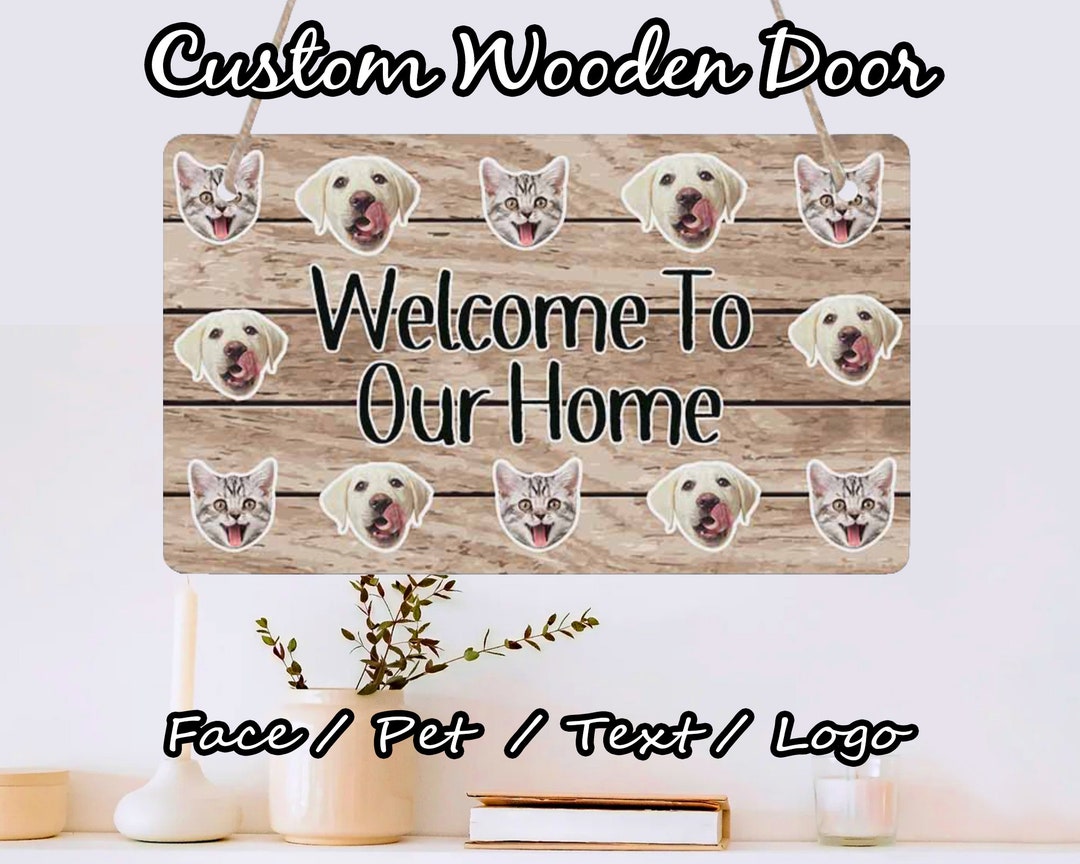 Custom Door Signs,custom Wooden Sign With Family Name,personalized Pet ...