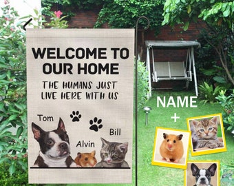 Custom Photo Garden Flag: Personalized Pet Welcome Yard Decor