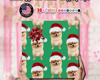 Personalized Pet Photo Christmas Wrapping Paper,Custom Dog Wrapping Paper,Funny Wrapping Paper,Christmas Gift,Xmas Gift,Best Petlover Gift