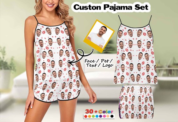 Personalized Summer Pajamas Sets With Photo Funny Pajamas Women Girls Summer Sleepwear Nightwear Custom Gifts Gift for Wife Girlfriend Etsy Canada