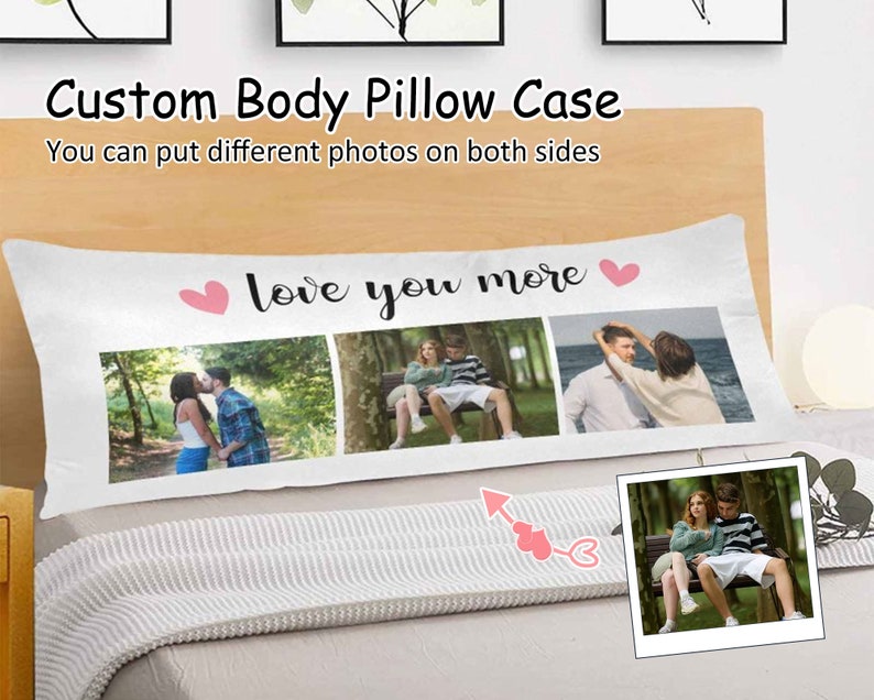 Custom Photo/text Body Pillow Case Photo on Pillowcase Funny Etsy