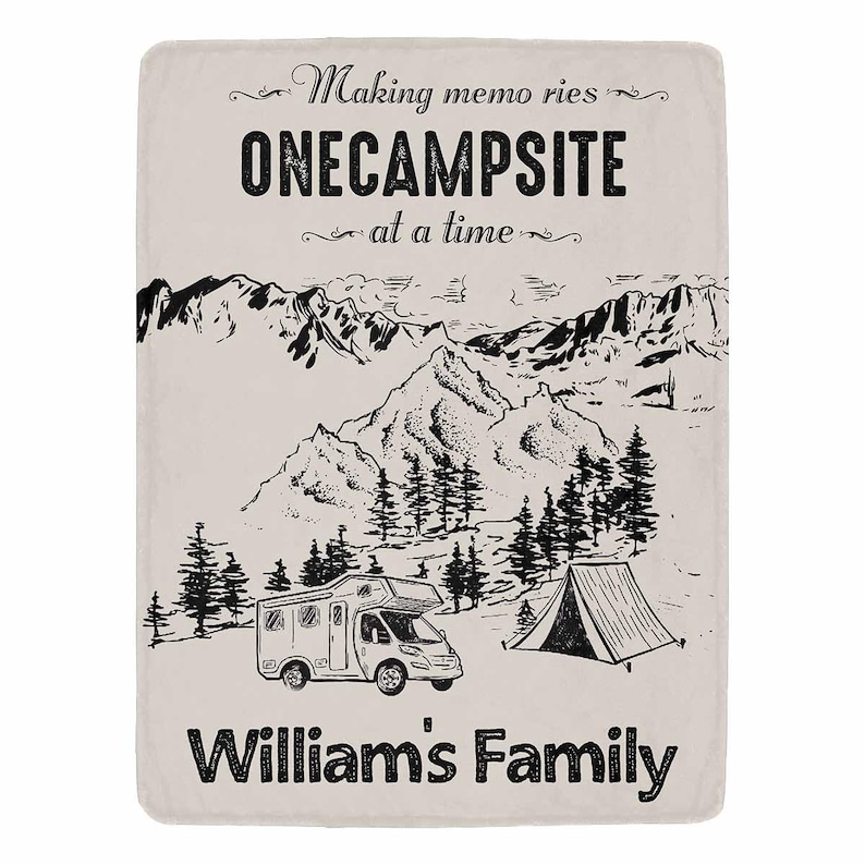 Personalized Motorhome Blanket, Making Memories Camping Blanket, Custom