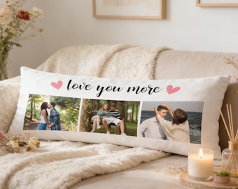 Anpassade örngott med foto, personligt örngott med rolig bild på kroppen, örngott med fotokollage, minnesfotogåva, dubbelsidigt örngott