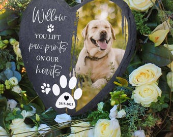 Personalized Pet Memorial Grave, Custom Photo Pet Memorial Stone, Pet Grave Marker, Pet Garden Stone, Pet Memorial Gift, Dog Sympathy Gift