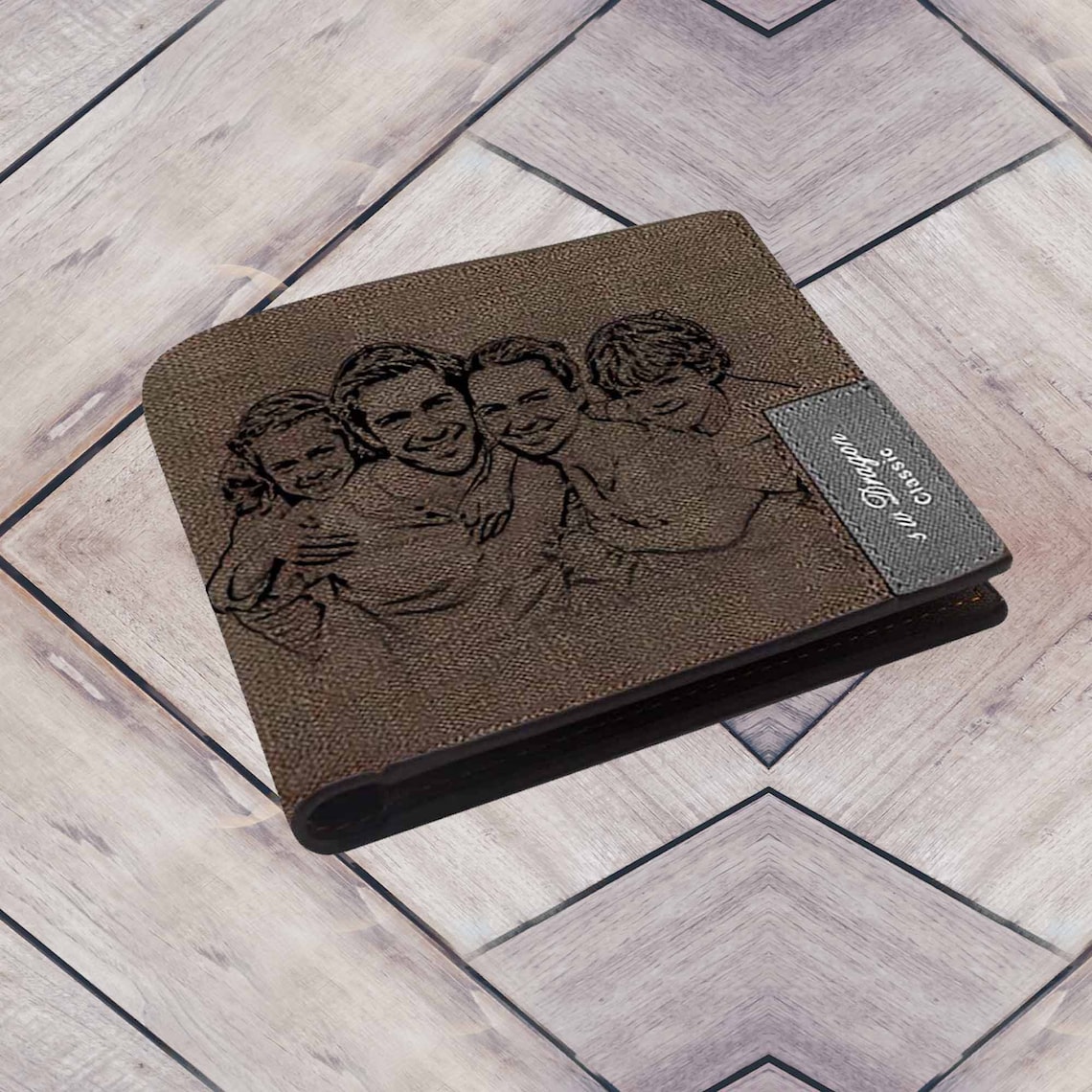 Custom Wallet with Text Name Personalized Slim Wallet Etsy