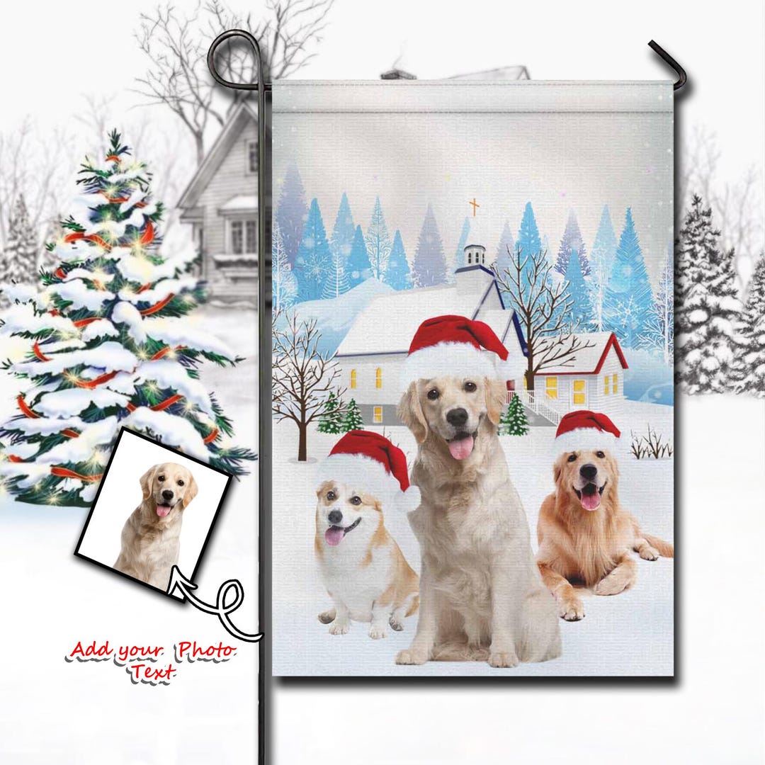 Personalized Pet Flag - Up to 3 Dogs/Cats - Gift Idea For Dog/Cat Lover - Welcome To House
