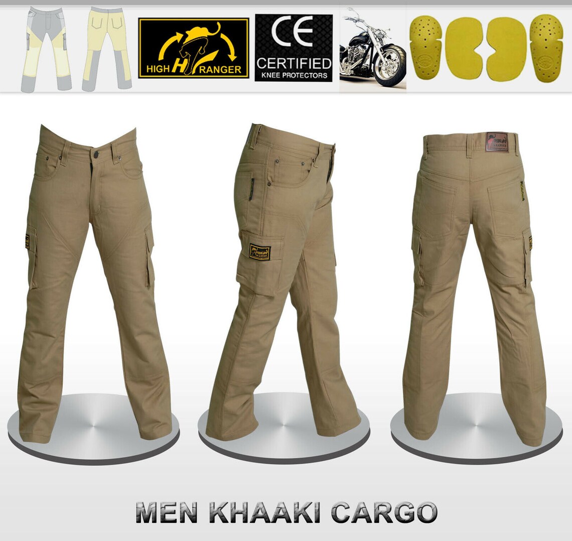 Men Motorcycle Cargo Pants Reinforced with Fiber Armor Etsy