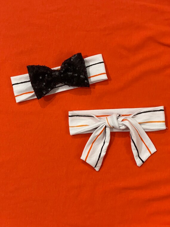 Baby Girls Halloween Stretchy Knit Headbands, Stretchy Knot or Bow