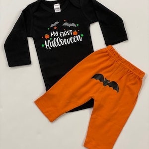 Boys My First Halloween Outfit, boys outfit, Halloween outfit, My first Halloween outfit, bodysuit and pants outfit