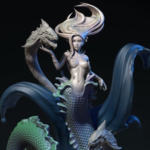 Zehenna  | Sea Nymph | | DnD | Tabletop Games | Wargames | Miniature | Dungeons and Maidens