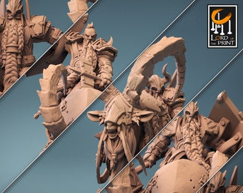 Dwarf Goat Riders | DnD | Tabletop Games | Wargames | Miniature | Lord of the Print