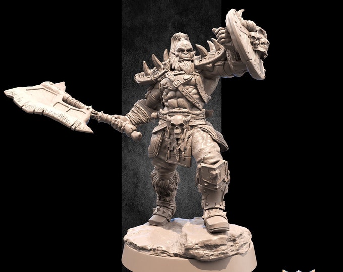 Bargor Male Orc – Shield and Axe