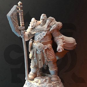 Vikingo Bárbaro Berserker - Orik Bjornstain / DnD / Juegos de mesa / Juegos de guerra / Miniatura / DM STASH