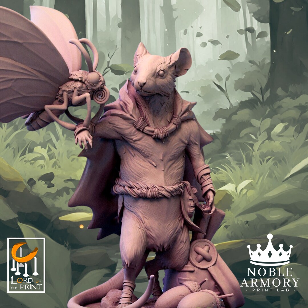 Mouseling Knight Mousine and the Messenger Mouseling Mousefolk | Dnd | Tabletop Games ...