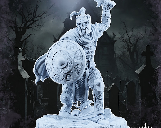 Death Knight with Sword | Undead | RPG | DnD | Tabletop Games | Wargames | Miniature | Primal Collectibles