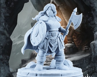 Dwarf - Arleen Goldenaxe | DnD | Tabletop Games | Wargames | Miniature | Primal Collectibles