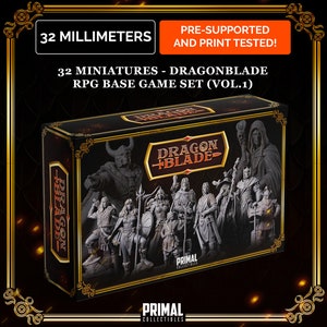 Dragon Blade Bundle | DnD | Tabletop Games | Wargames | Miniature | Primal Collectibles