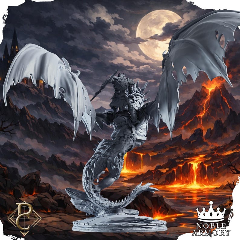 Lanceritros Frostbound Wyvern/dragon Rider | Dnd | Tabletop Games ...