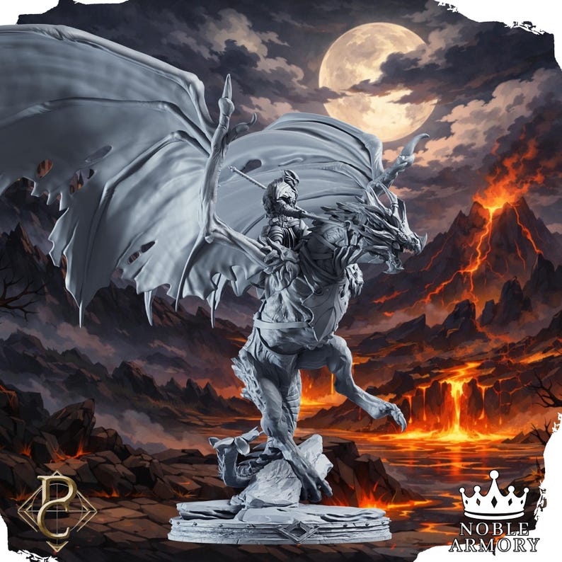 Lanceritros Frostbound Wyvern/dragon Rider | Dnd | Tabletop Games ...