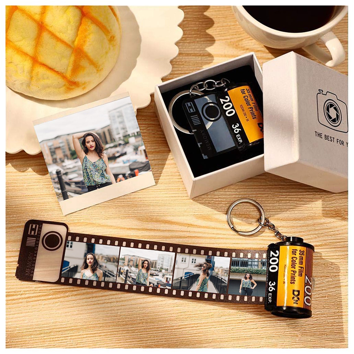 Camera Roll keychain Personalized Film Roll Keychain