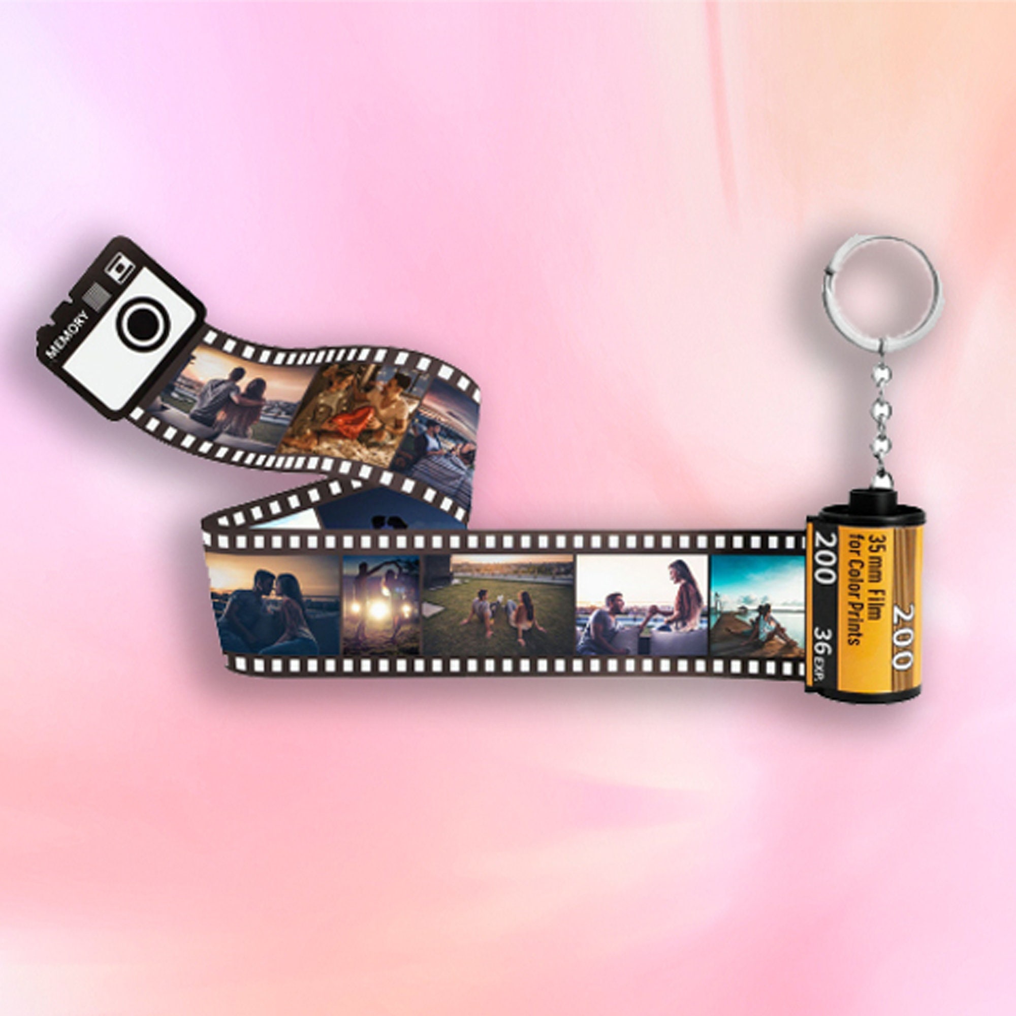 Camera Roll keychain Personalized Film Roll Keychain Custom Etsy