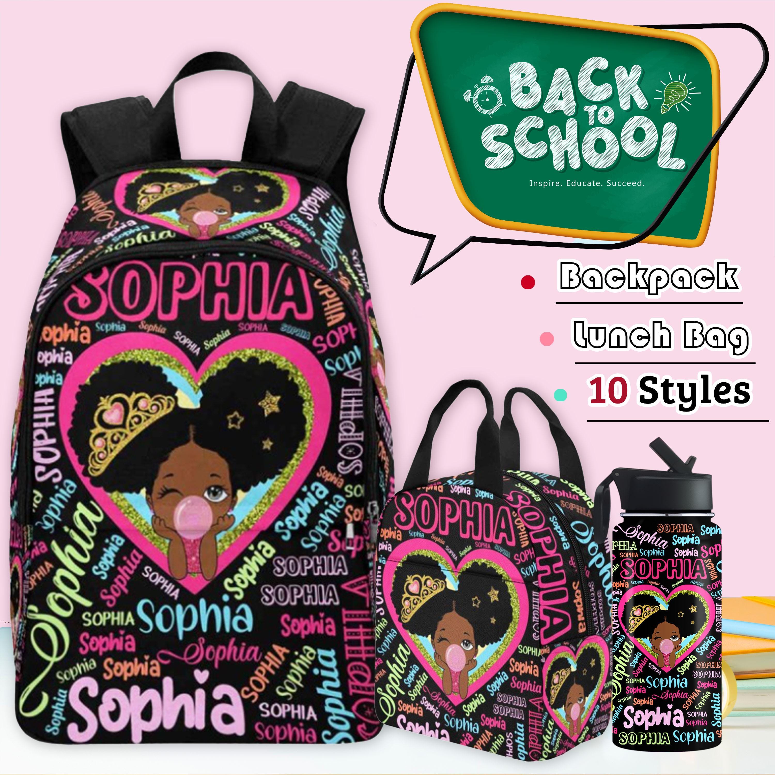 Girls backpack and lunch bag hot sale