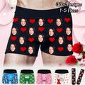 Personalized Face Boxer Briefs & Socks: Custom Christmas Photo Underwear Set