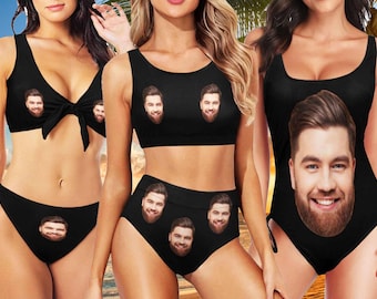 Personalized Face Swimsuit: Custom Women's One-Piece Bathing Suit