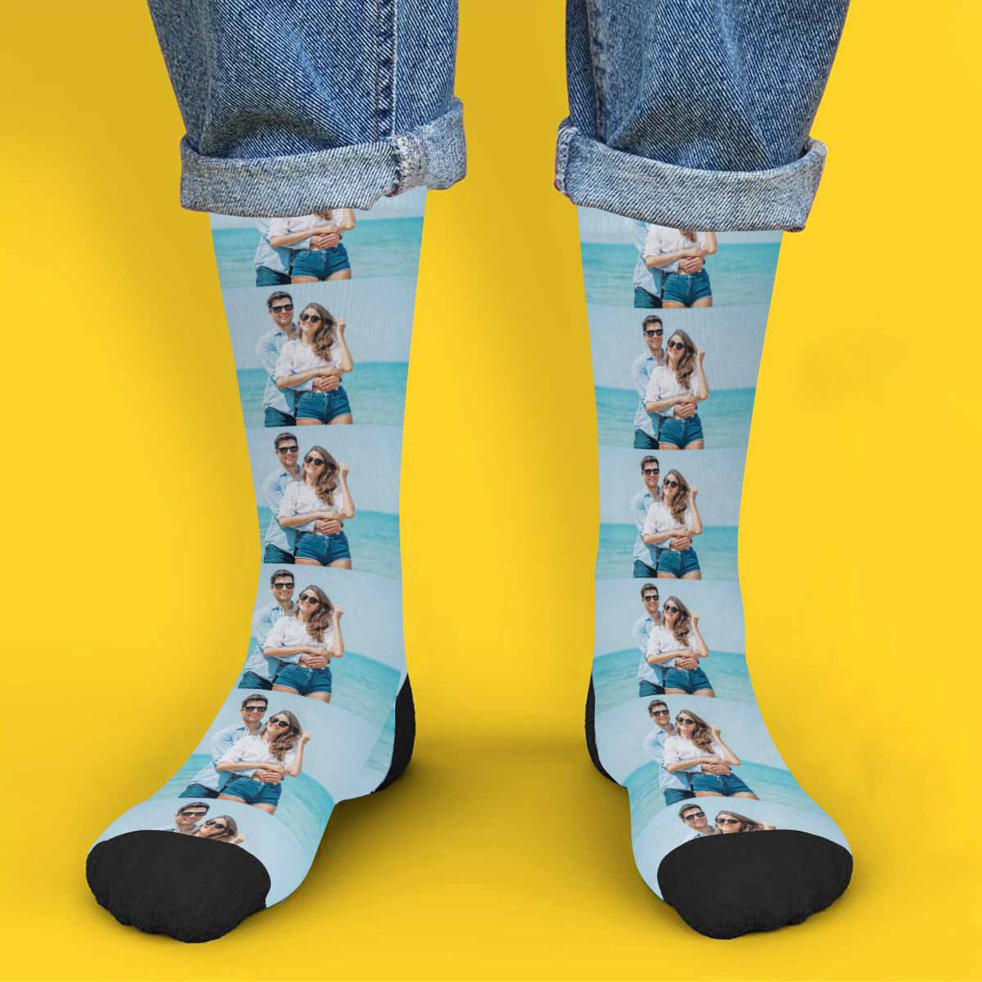 Personalize Photo Sock With Family Photo Custom Face Socks Etsy