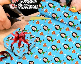 Custom Christmas Photo Wrapping Paper, Personalized Gift Wrap