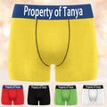 Custom Text Boxer Briefs: Personalized Underwear, Valentine's Gift