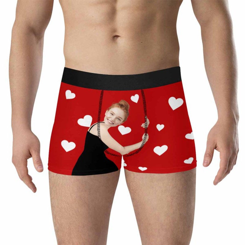 Custom Boxer Valentines Day Gift Face Boxers Hugging Custom Etsy