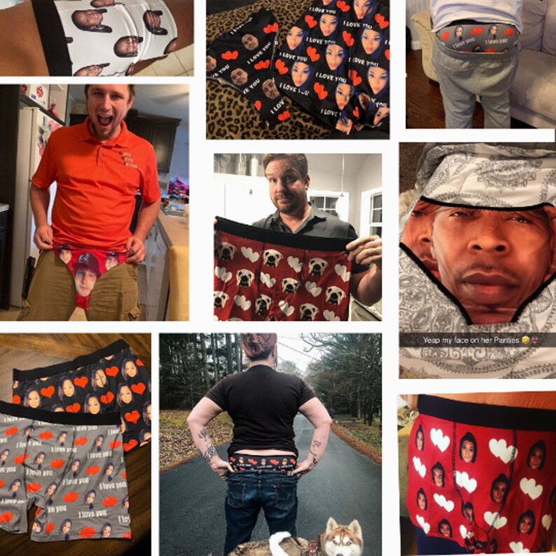 Boyfriend gift personalize boxer briefs with face personalize gift for man face on boxer shorts custom boxer briefs custom face underwear