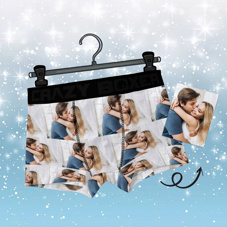 Boyfriend gift personalize boxer briefs with face personalize gift for man face on boxer shorts custom boxer briefs custom face underwear