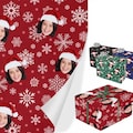 Custom Face Christmas Wrapping Paper: Personalized Photo Gift Wrap
