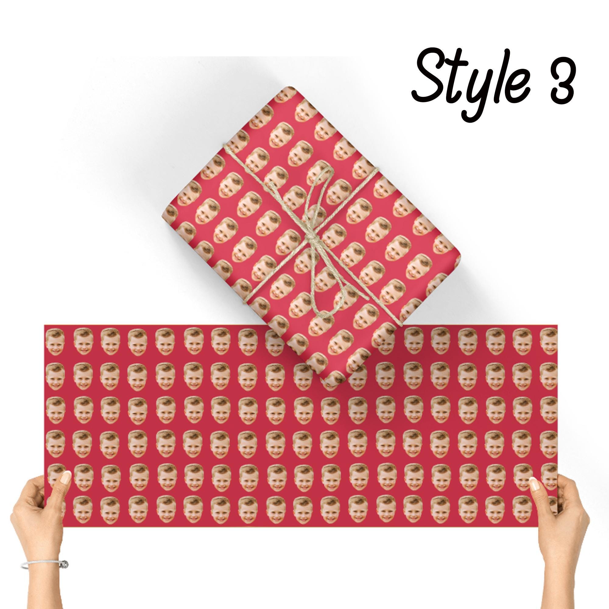 Personalized Face Wrapping Paper: Funny Custom Head Print Gift Wrap - Etsy