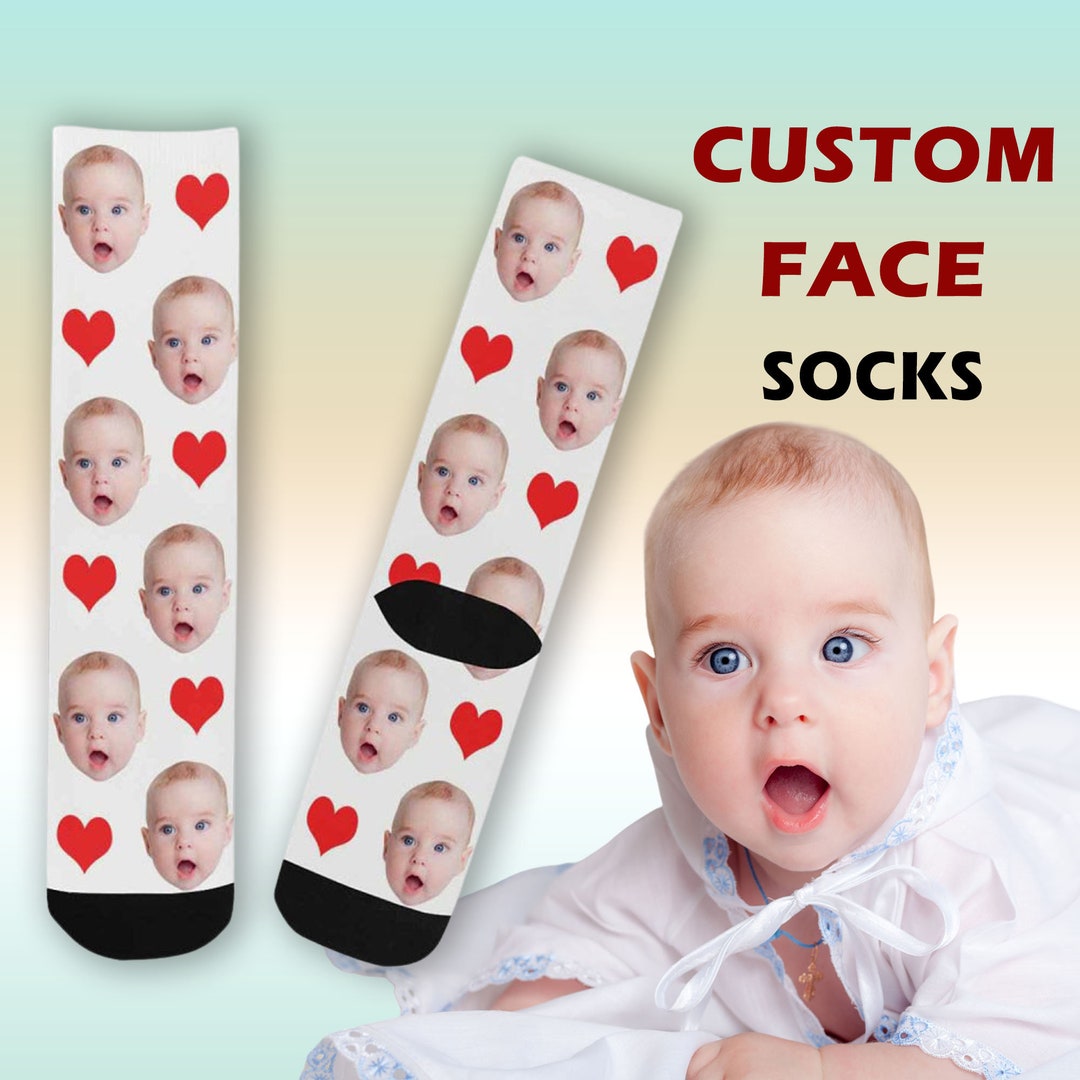 Custom Face Socks Baby Face Personalized Socks Photo Gift Etsy