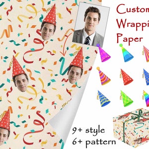 Custom photo birthday gift Wrapping Paper,Custom Christmas Gift Wrap,Personalized gift Wrapping Paper,Wrapping paper Christmas,Birthday gift