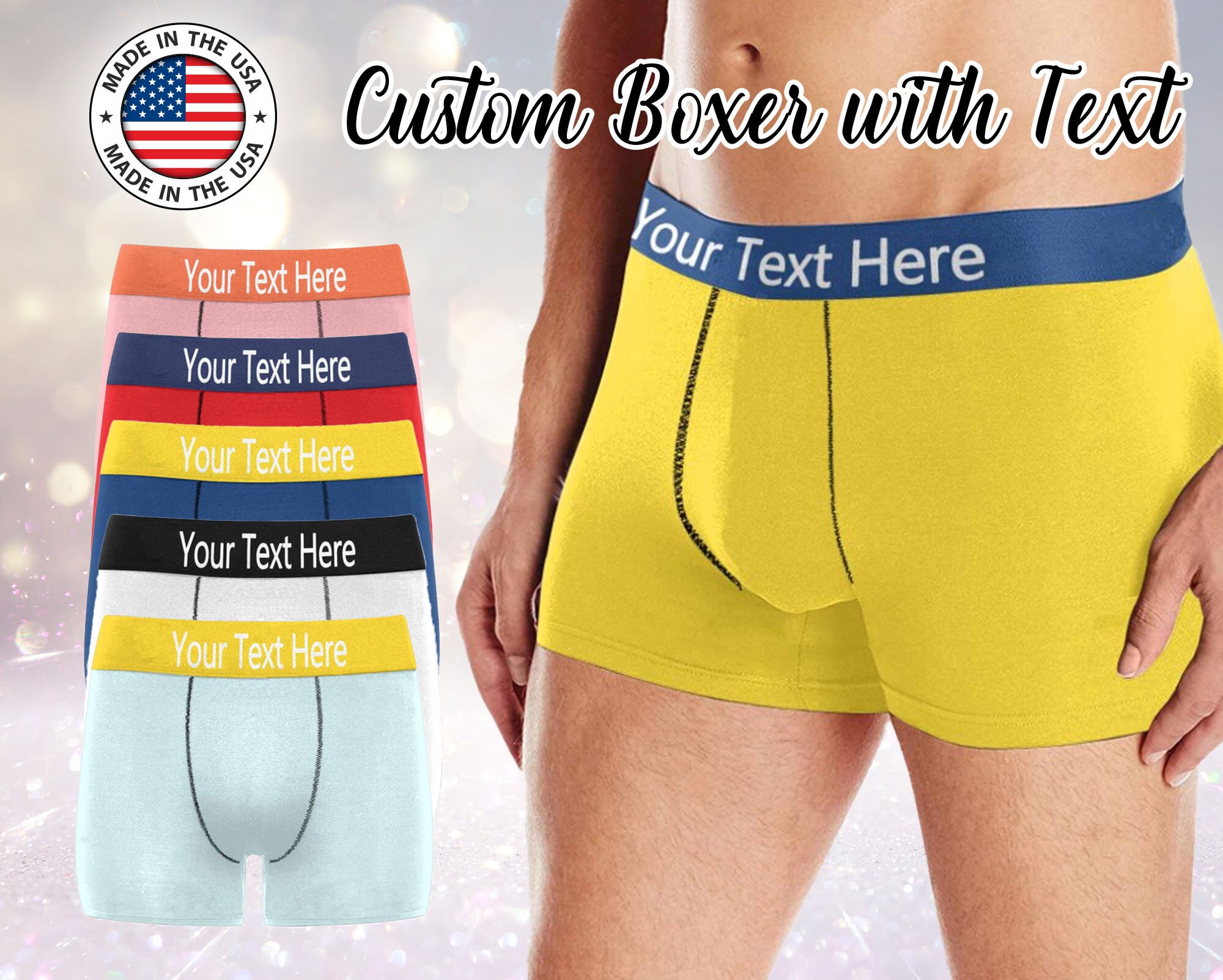 Custom Men Boxer - Men Underwear : Happy Valentine' Day 0301