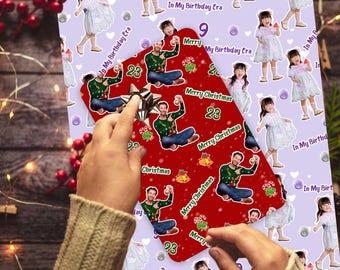 Custom Photo Gift Wrapping Paper: Personalized Birthday or Christmas Wrap