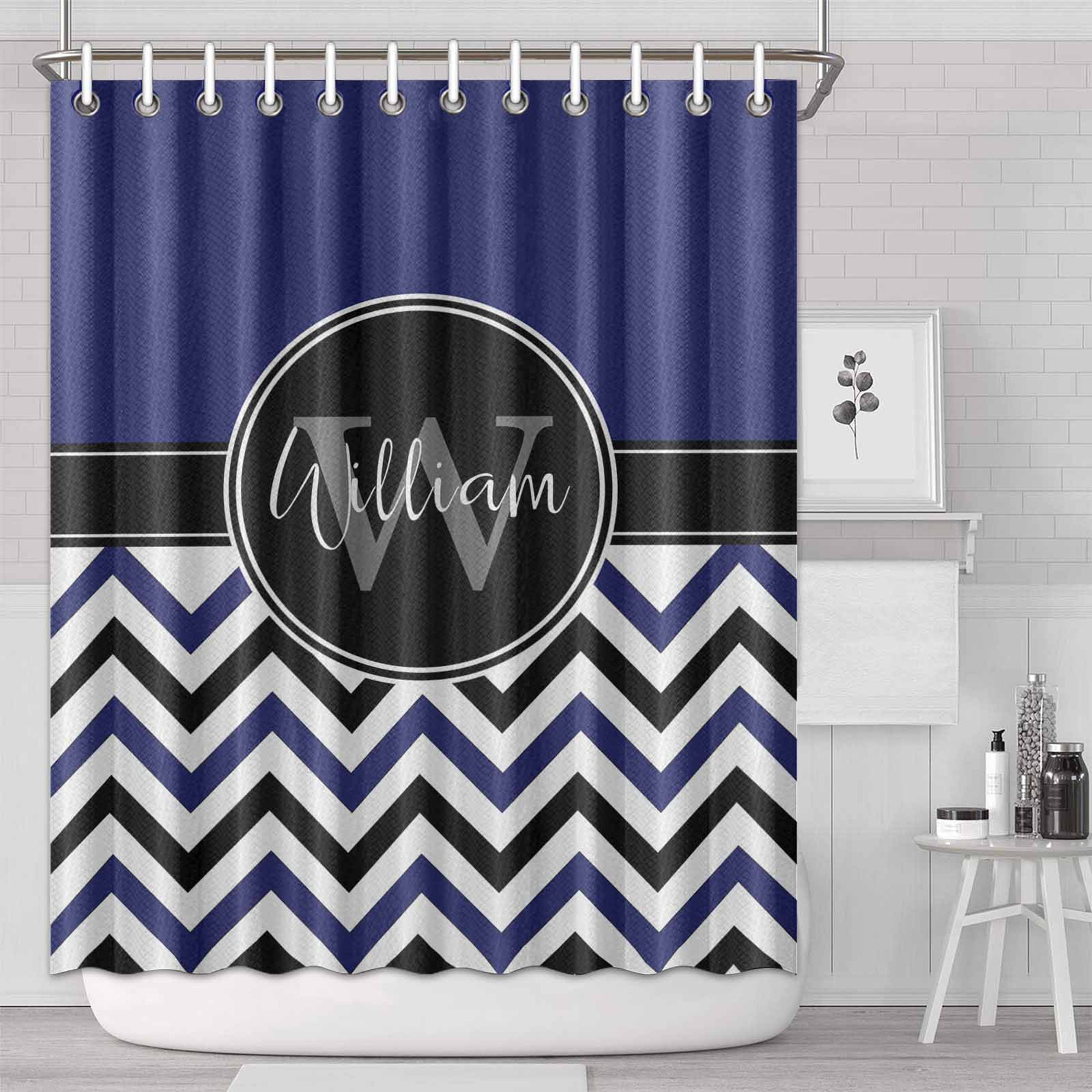 Abstract Modern Fabric Shower Curtain for Bathroom Gibelle Long Shower Curtain 72 x 78 Cool Glass Texture Ombre Shower Curtain with Hooks Tall Black Grey Shower Curtain Set 