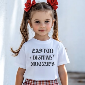 CC9018 White, Youth Comfort Colors Mockup, Kids Comfort Colors Shirt, White Kids Tee, Comfort Colors 9018 Mockup, Trendy Kids Mockups