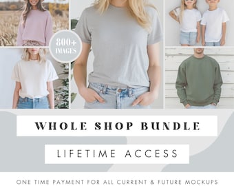 Whole Shop Mockup Bundle, Lifetime Access (PNG)
