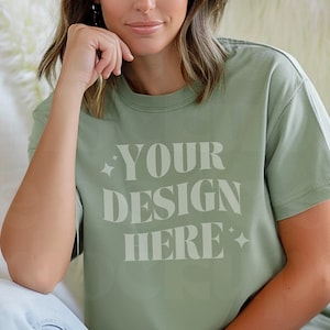Maqueta de Bella Canvas Sage, maqueta de Bella Canvas 3001 Sage, maqueta de Bella Canvas 3001 Sage, maqueta de camiseta, maqueta de modelo Bella Canvas, camiseta BC3001 Sage Png