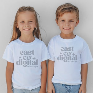 Rabbit Skins 3321 Mockup Bianco / T-shirt Mockup Bambino Rabbit Skins / RS 3321 Mockup Bianco / Boho Toddler Shirt Mockup / Bambini Mockup