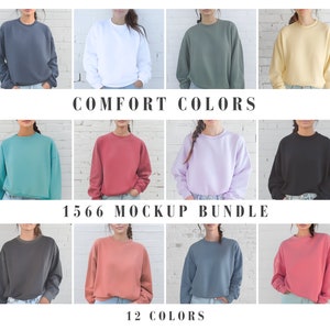 Comfort Colors Bundle, Comfort Colors 1566 Mockup, Comfort Colors Sweatshirt Bundle, CC1566 Mockup, Comfort Colors Pepper Mockup Bundle 1566