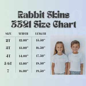 Rabbit Skins 3321 Size Chart | T-shirt Mockup Toddler Rabbit Skins | RS 3321 Mockup White | Boho Toddler Shirt Mockup | Kids Mockup