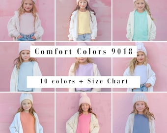Youth Comfort Colors 9018 Shirt Mockup Bundle (PNG)