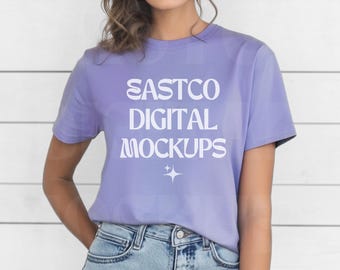 Gildan 5000 Violet, Purple Shirt Mockup, Gildan 5000 Flat Lay Mockup, Boho Shirt Mock, Gildan Violet T-shirt Mockup, Gildan Shirt Mockup